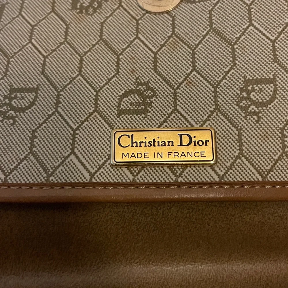 Christian Dior Vinage Beige and Brown Monogram Clutch - Picture 2 of 13